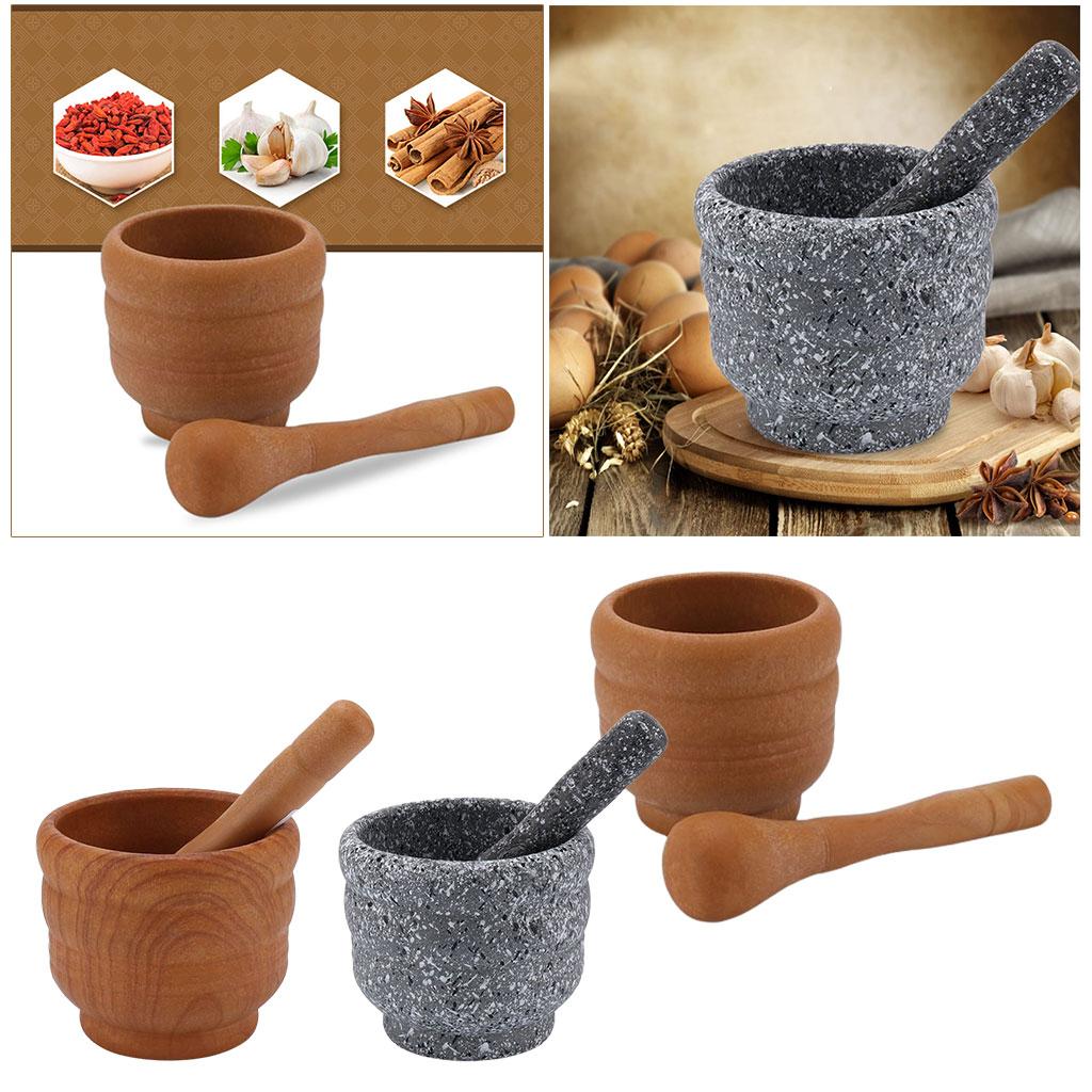 Mortar Pestle Granite - Set Mortar dan Alu Granit Premium