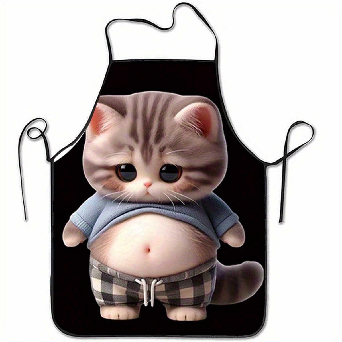 Home Cooking For Cats - Celemek Motif Kucing Kartun Lucu, Desain