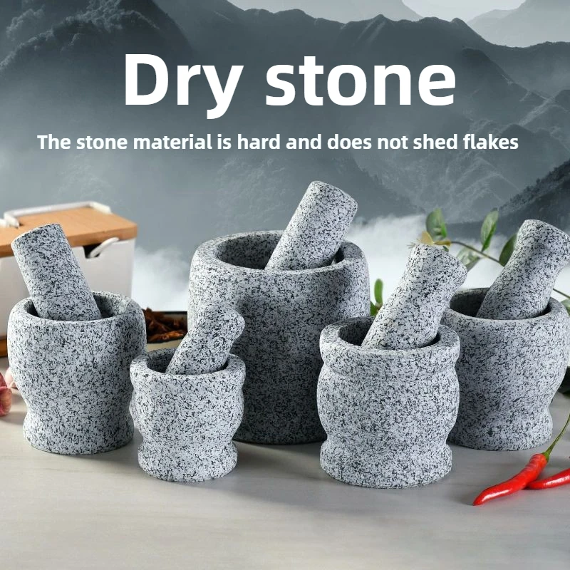 Mortar Pestle Granite - Penghancur Bawang Putih Granit Komersial Rumah