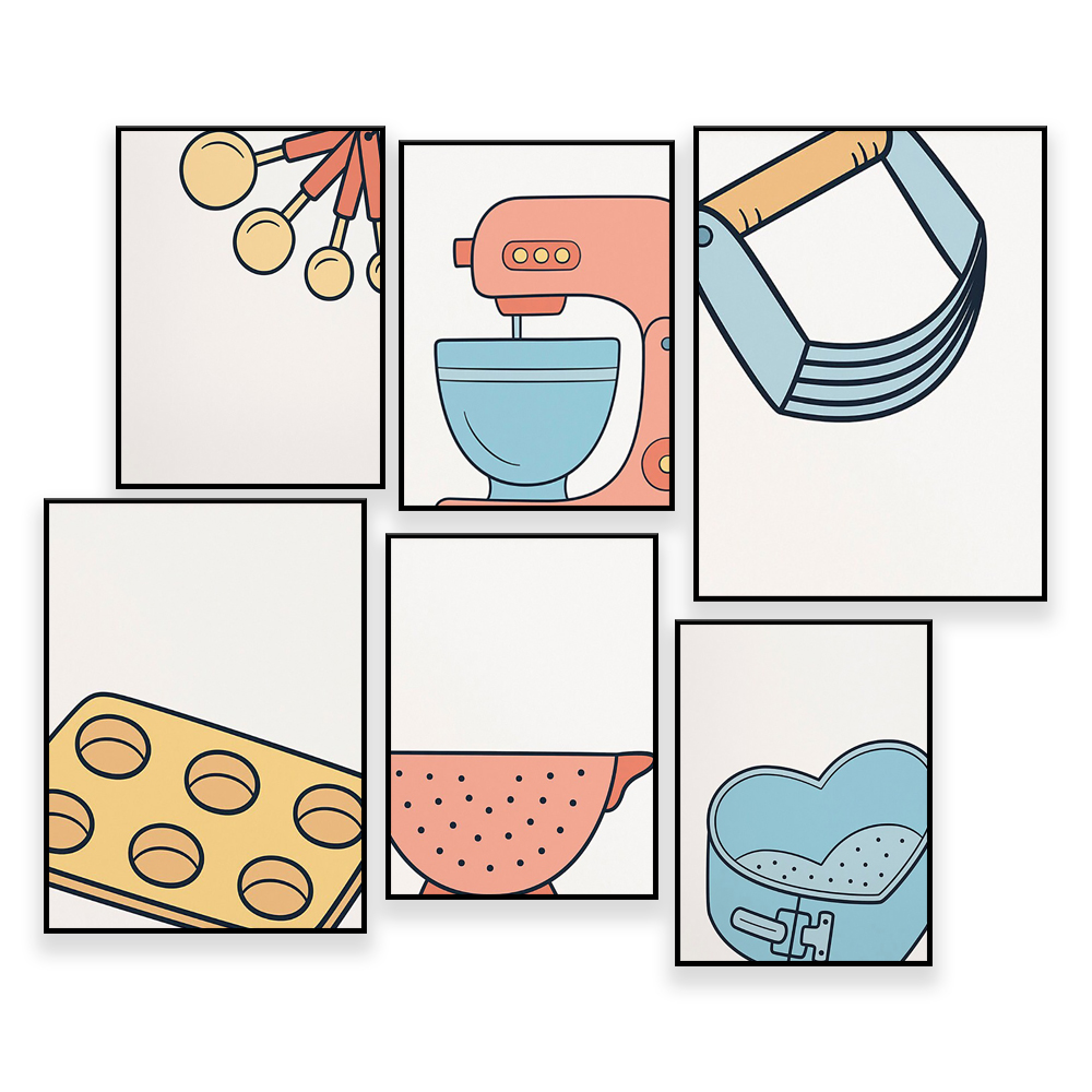 Home Cooking Classes - Dinding galeri memanggang, dekorasi kelas, spatula,
