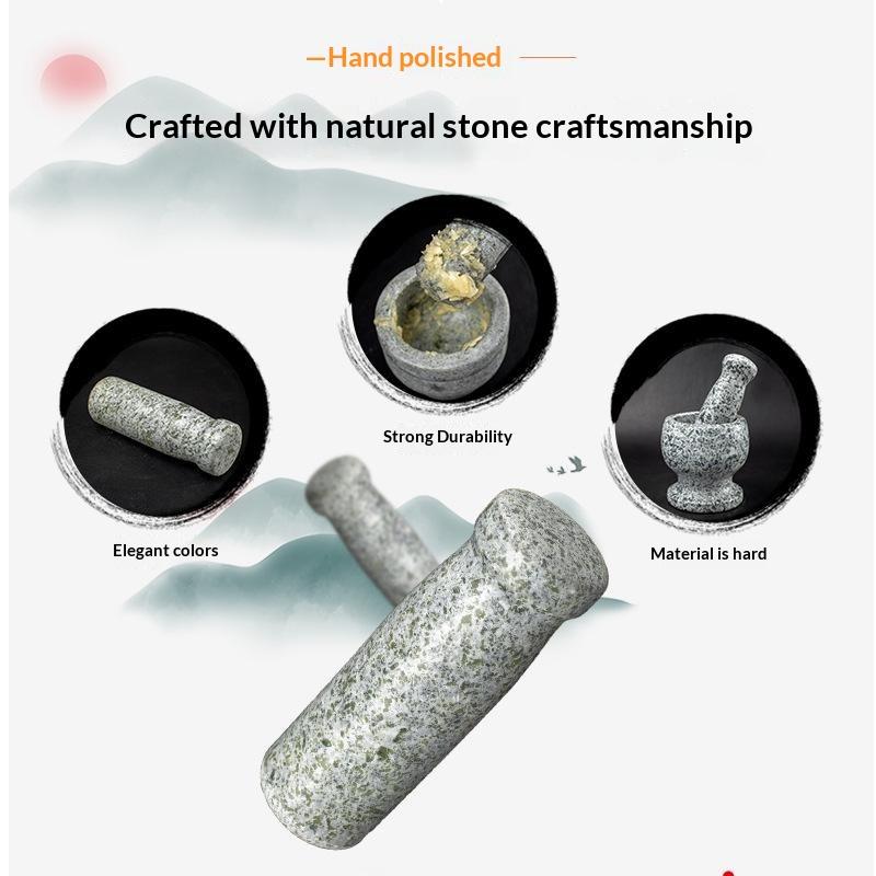Mortar dan Pestle Granit Alami - Mortar Pestle Granite ulasan dan harga
