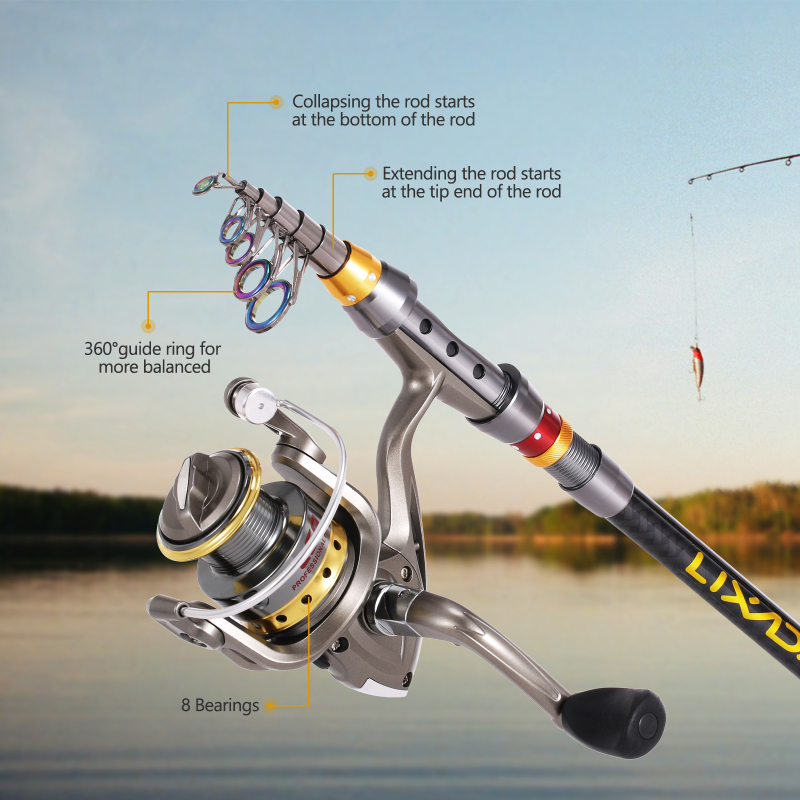 Lixada Set joran pancing dan g - Wok Carbon Steel ulasan dan harga