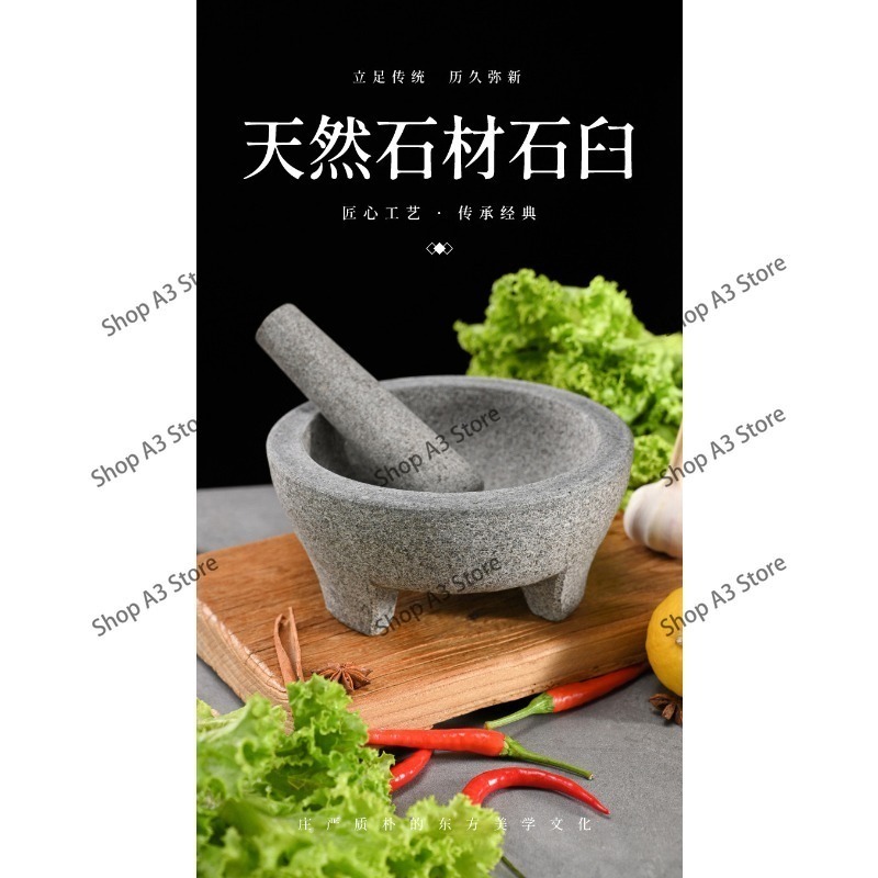 Mortar dan Pestle Granit Batu  - Mortar Pestle Granite ulasan dan harga