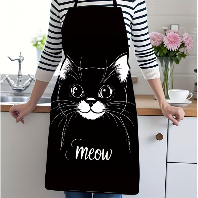 Celemek Motif Kucing Hitam Luc - Home Cooking For Cats ulasan dan harga