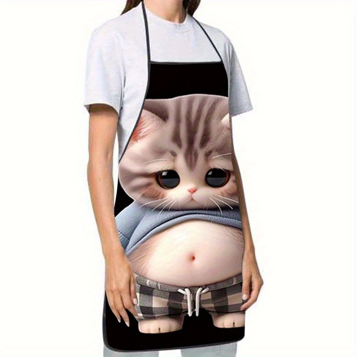 Celemek Motif Kucing Kartun Lu - Home Cooking For Cats ulasan dan harga