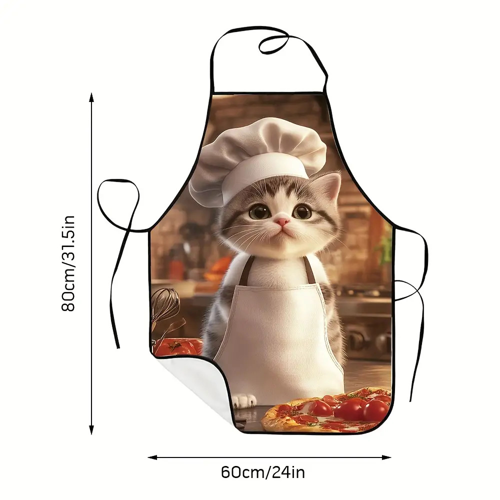 1pc Celemek Dapur Unisex, Moti - Home Cooking For Cats ulasan dan harga