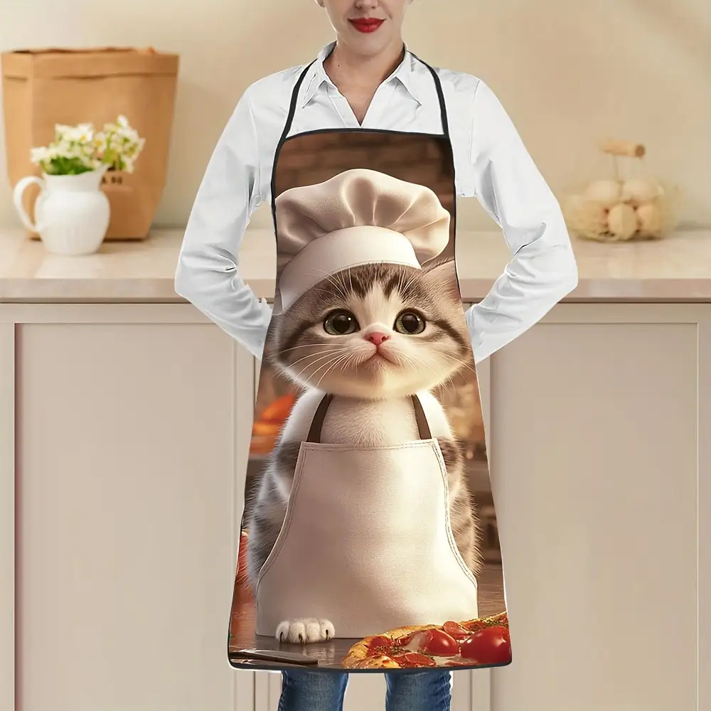 1pc Celemek Dapur Unisex, Moti - Home Cooking For Cats ulasan dan harga