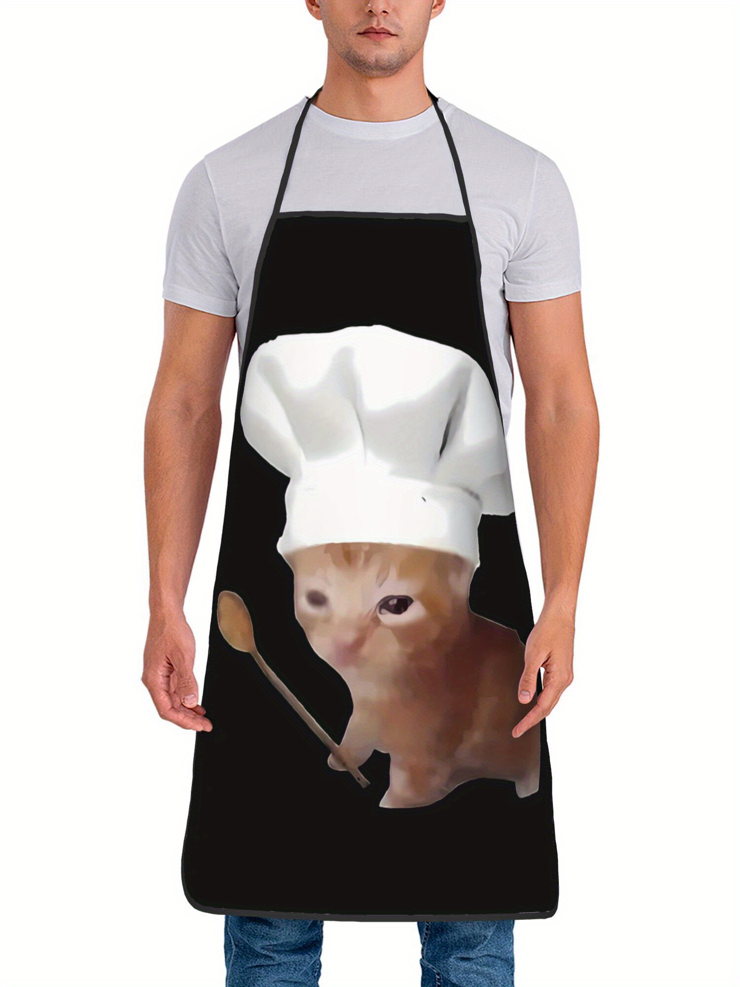 Celemek Dapur Lucu dengan Gamb - Home Cooking For Cats ulasan dan harga
