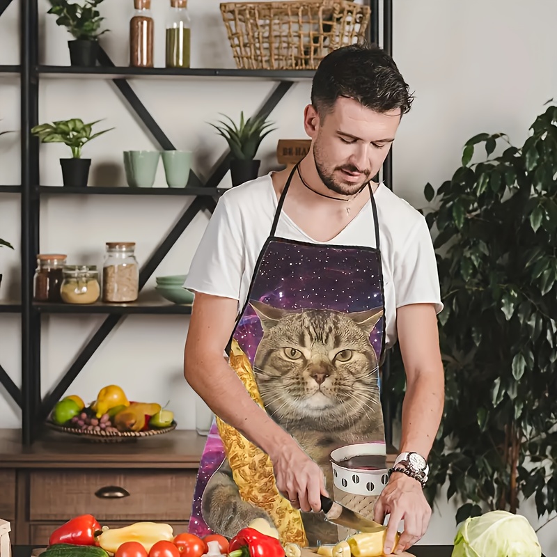 Celemek Dapur Motif Kucing Tab - Home Cooking For Cats ulasan dan harga