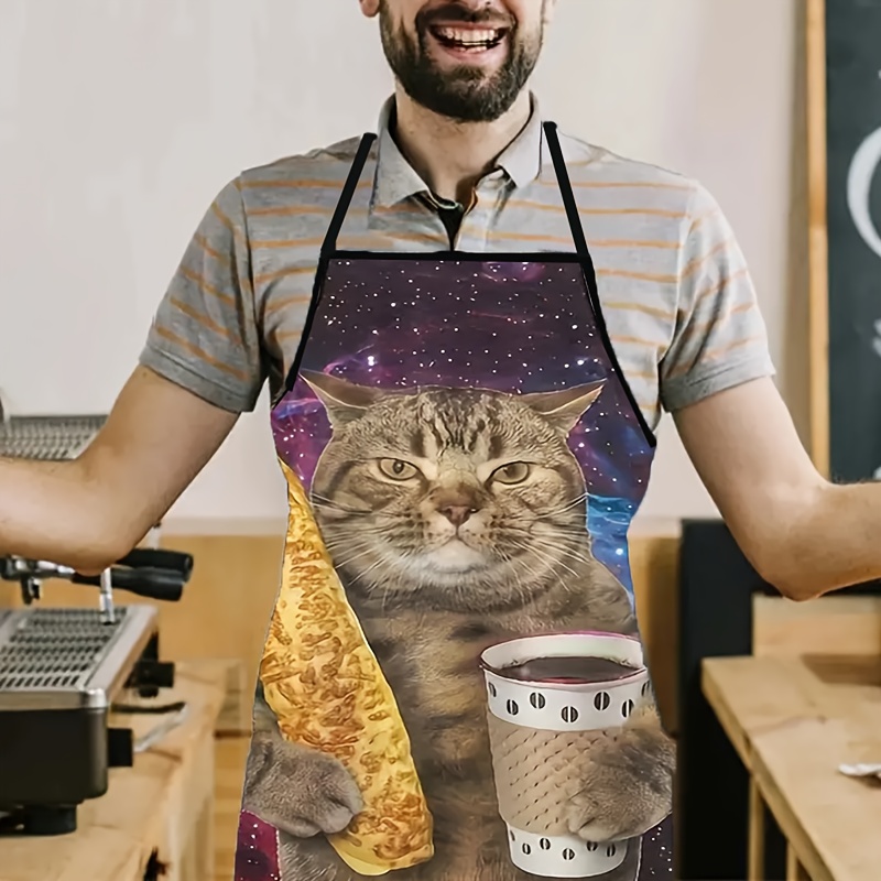 Celemek Dapur Motif Kucing Tab - Home Cooking For Cats ulasan dan harga