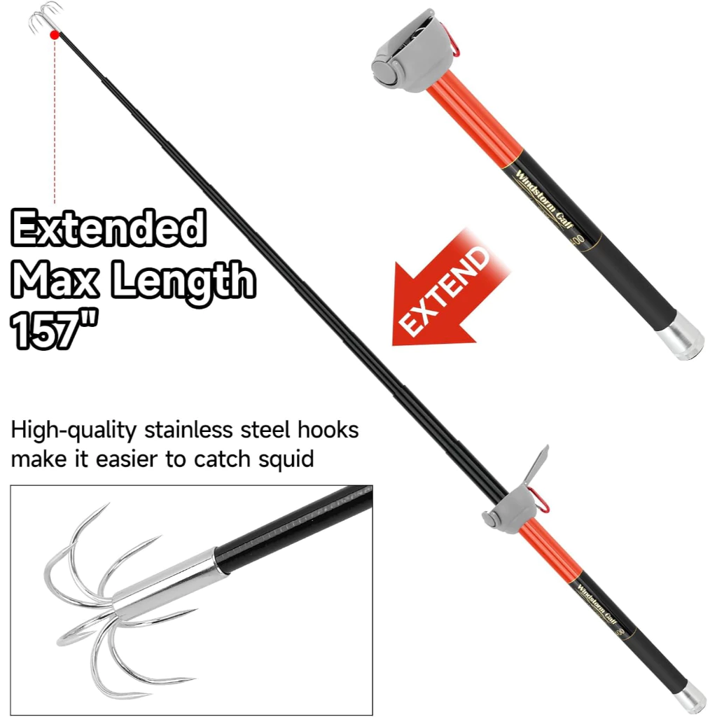 SANLIKE Fishing-Squid Gaff 3M/ - Wok Carbon Steel ulasan dan harga