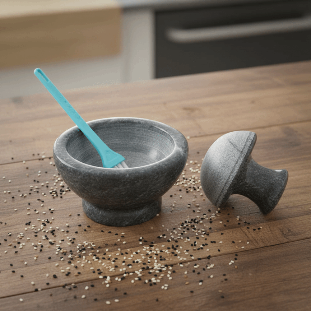 Alat Penghancur Bawang Putih M - Mortar Pestle Granite ulasan dan harga