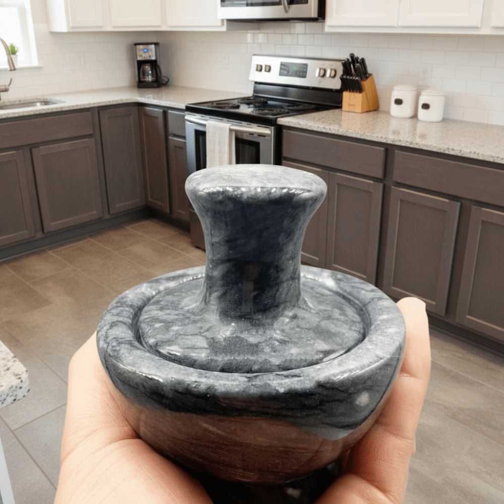 Alat Penghancur Bawang Putih M - Mortar Pestle Granite ulasan dan harga