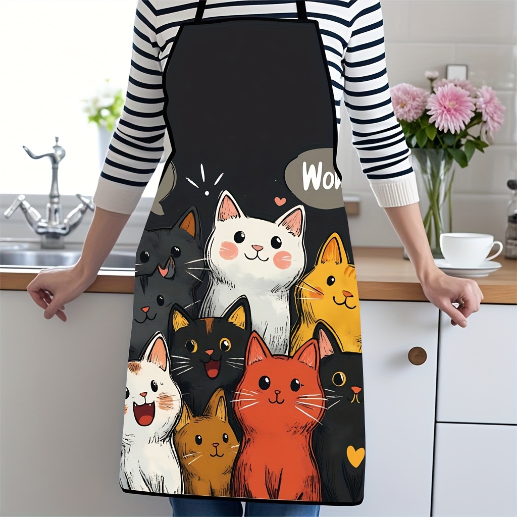 Celemek Poliester Motif Kucing - Home Cooking For Cats ulasan dan harga
