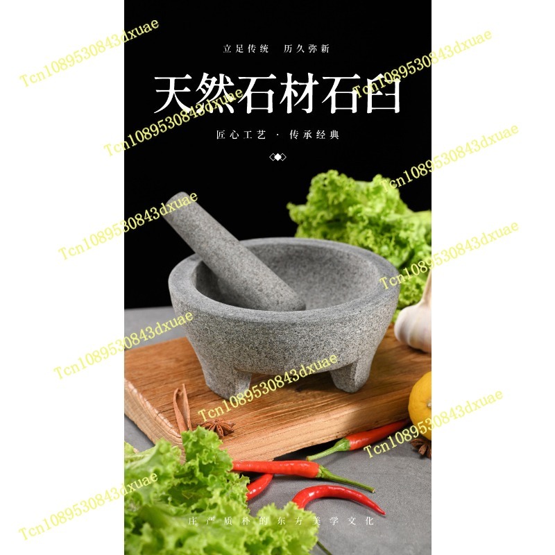 Mortar dan Pestle Granit Alami - Mortar Pestle Granite ulasan dan harga